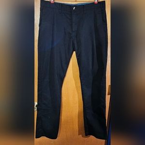 Volcom Pants Mens 34X30 Black Corpo Class Chino Flat Front Straight Casual Twill